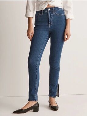 Madewell 11” Roadtripper Split Leg Hem Blue Jeans Size 33 #2113 NWT